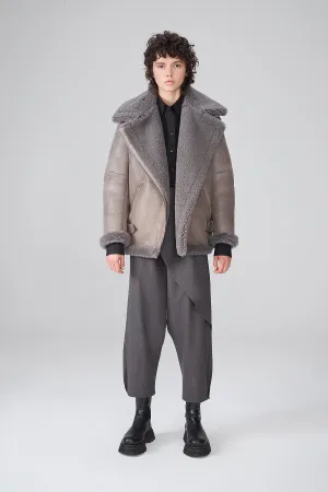 Grey Shearling Coat