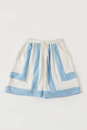 HANDWOVEN STRIPED COTTON SHORTS