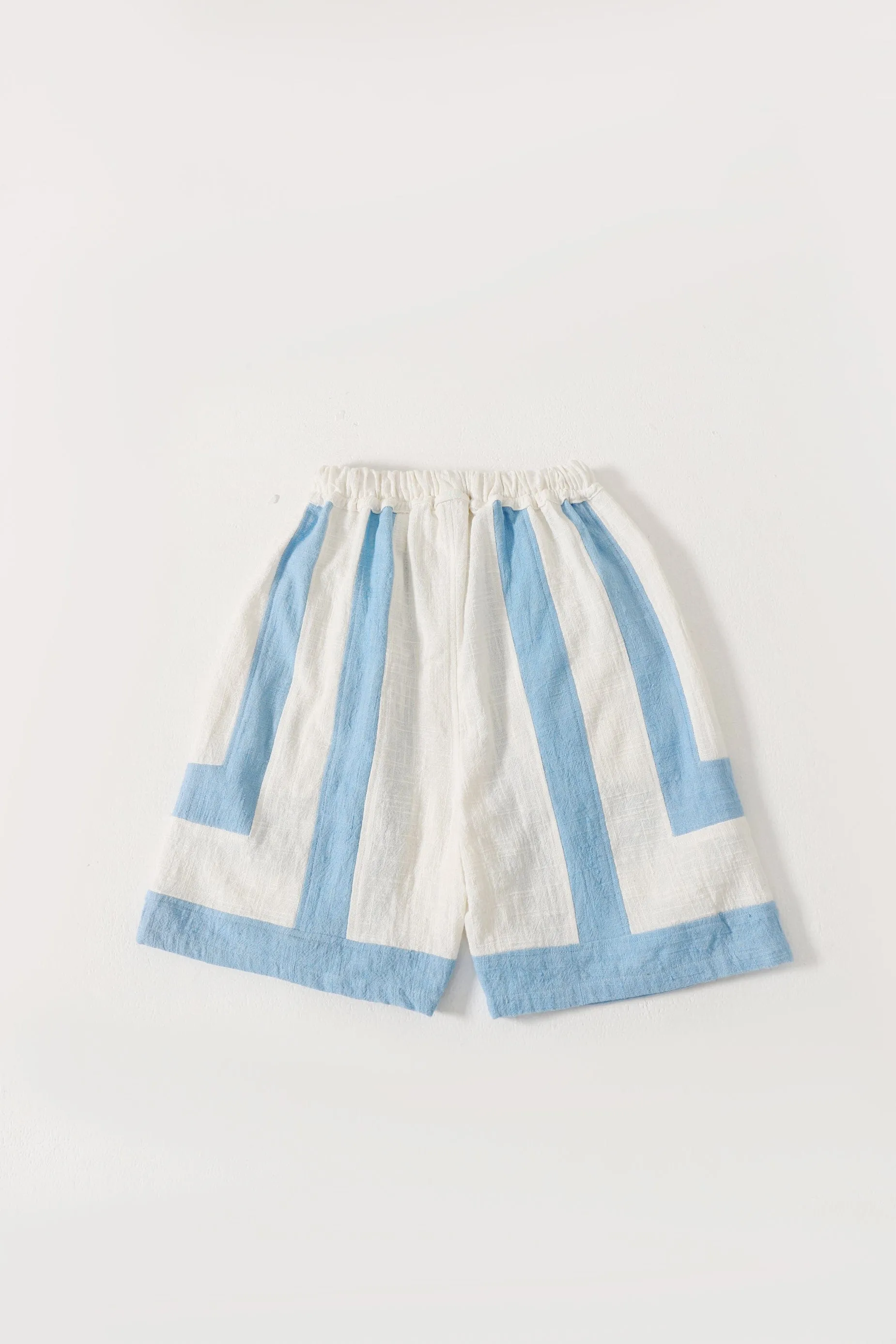 HANDWOVEN STRIPED COTTON SHORTS