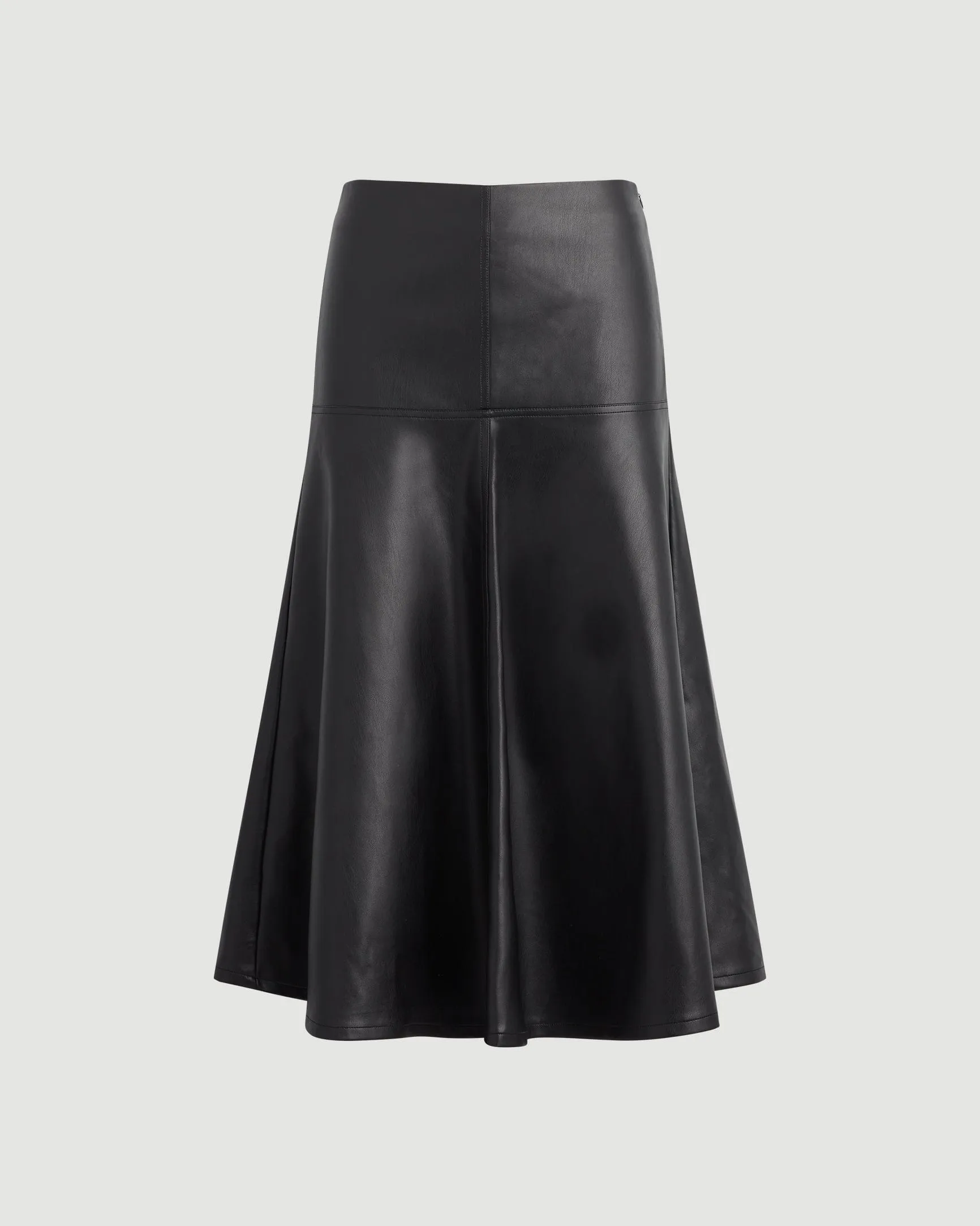 Harley A-Line Vegan Leather Skirt