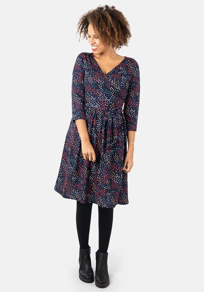 Havan Ditsy Heart Print Dress