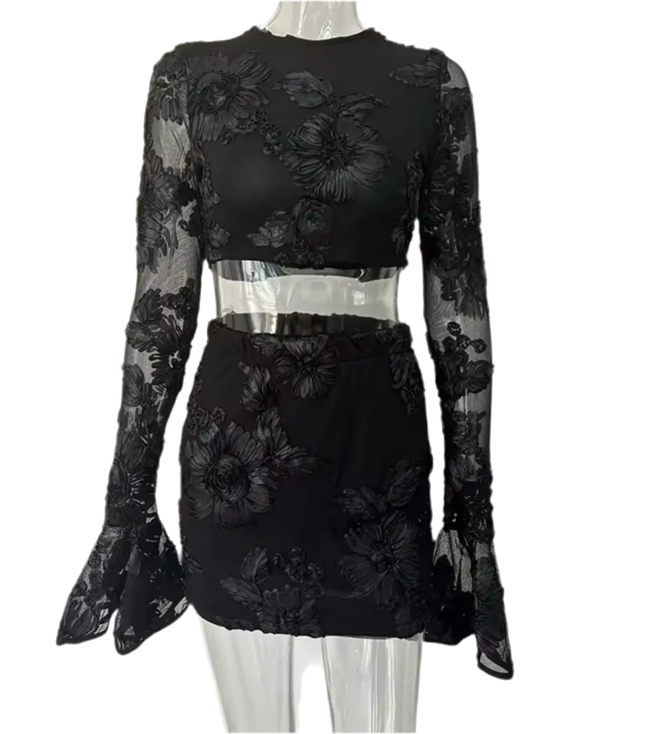 Indie Luxe Floral Mesh Sleeve Co ord