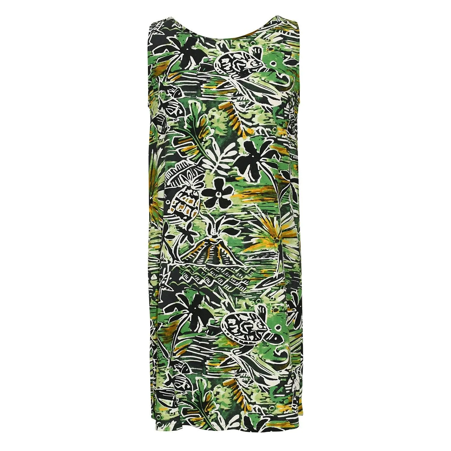 Jackie Dress - Honu Island Green