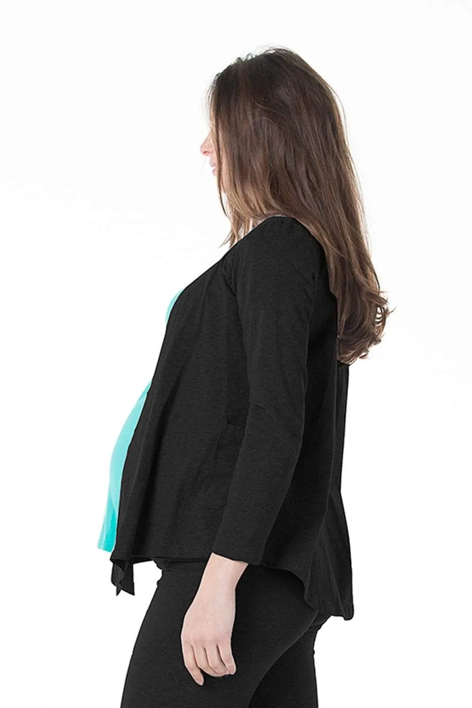 Knitted Long Sleeve Cheryl Mozzie Cardigan Black