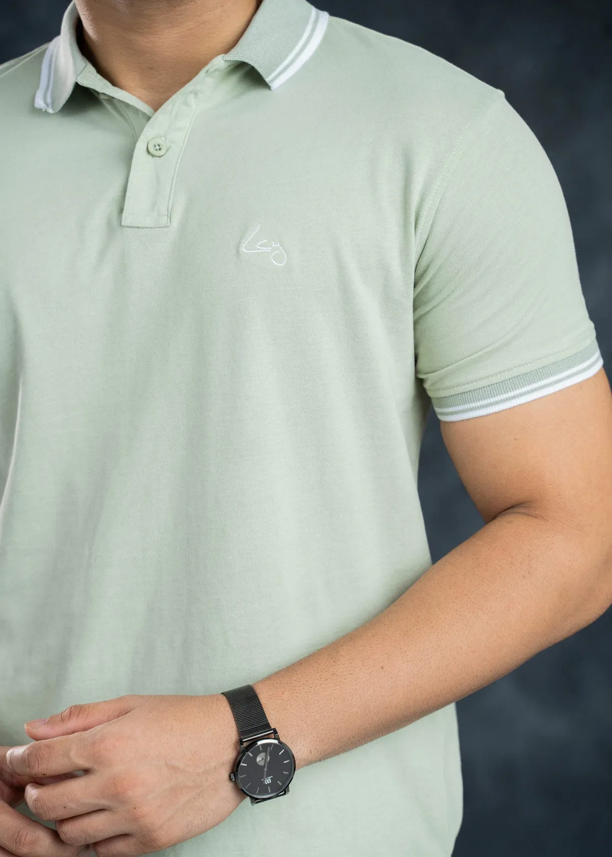 LCY | Contrast Twin Tipped Basic Polo