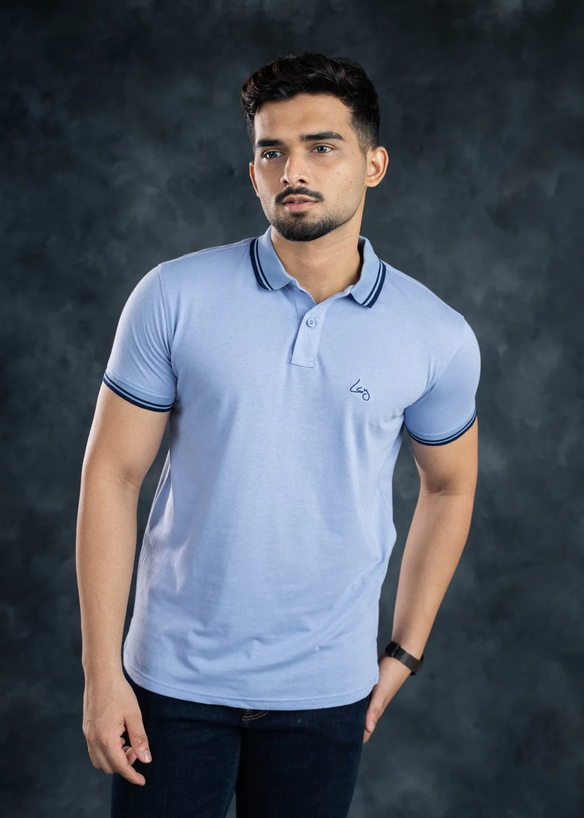 LCY | Contrast Twin Tipped Basic Polo