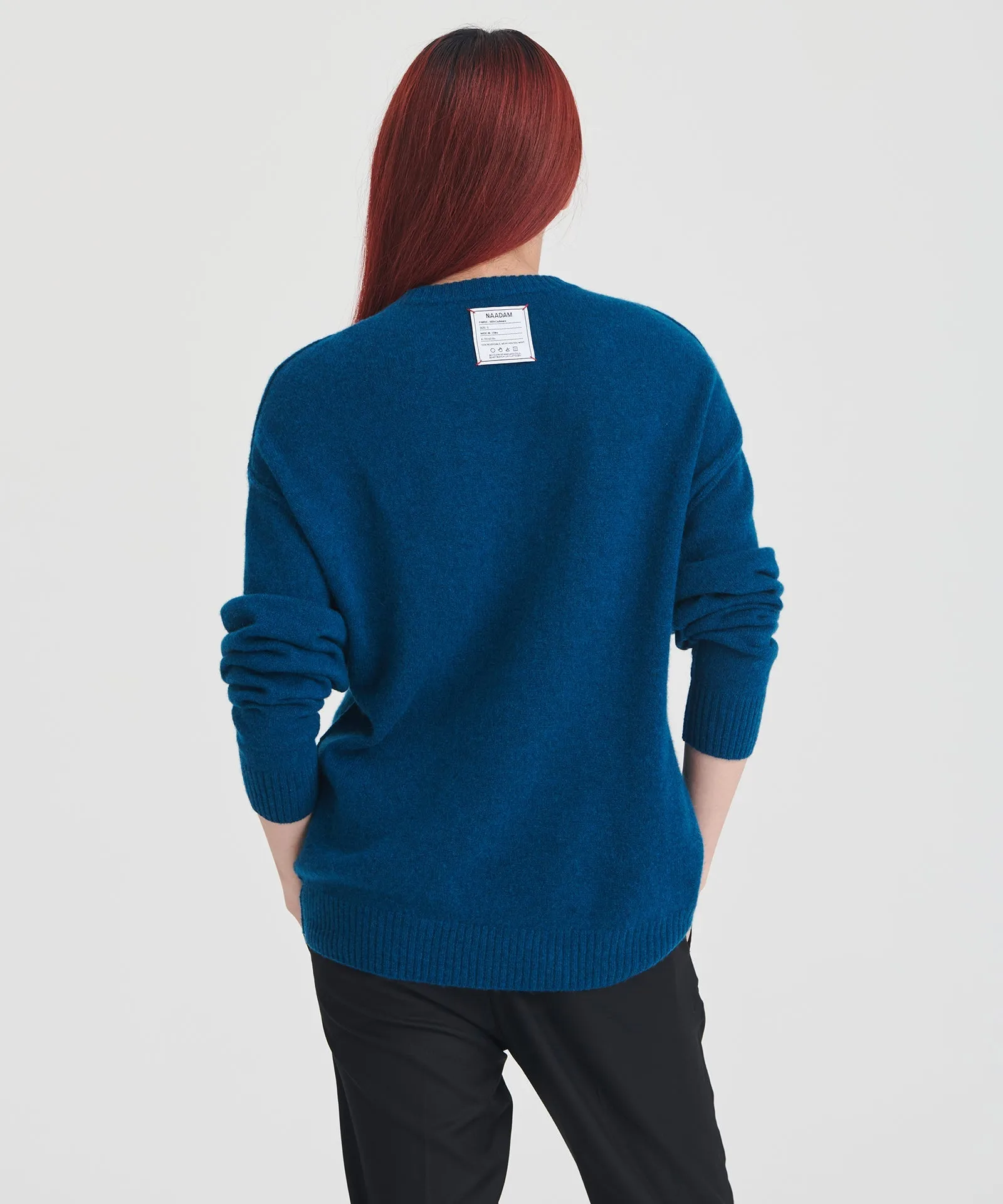 Lightweight Reversible Cashmere Crewneck Sweater