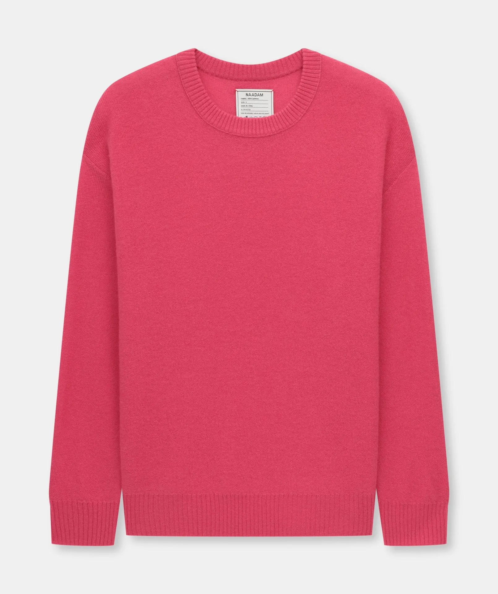 Lightweight Reversible Cashmere Crewneck Sweater