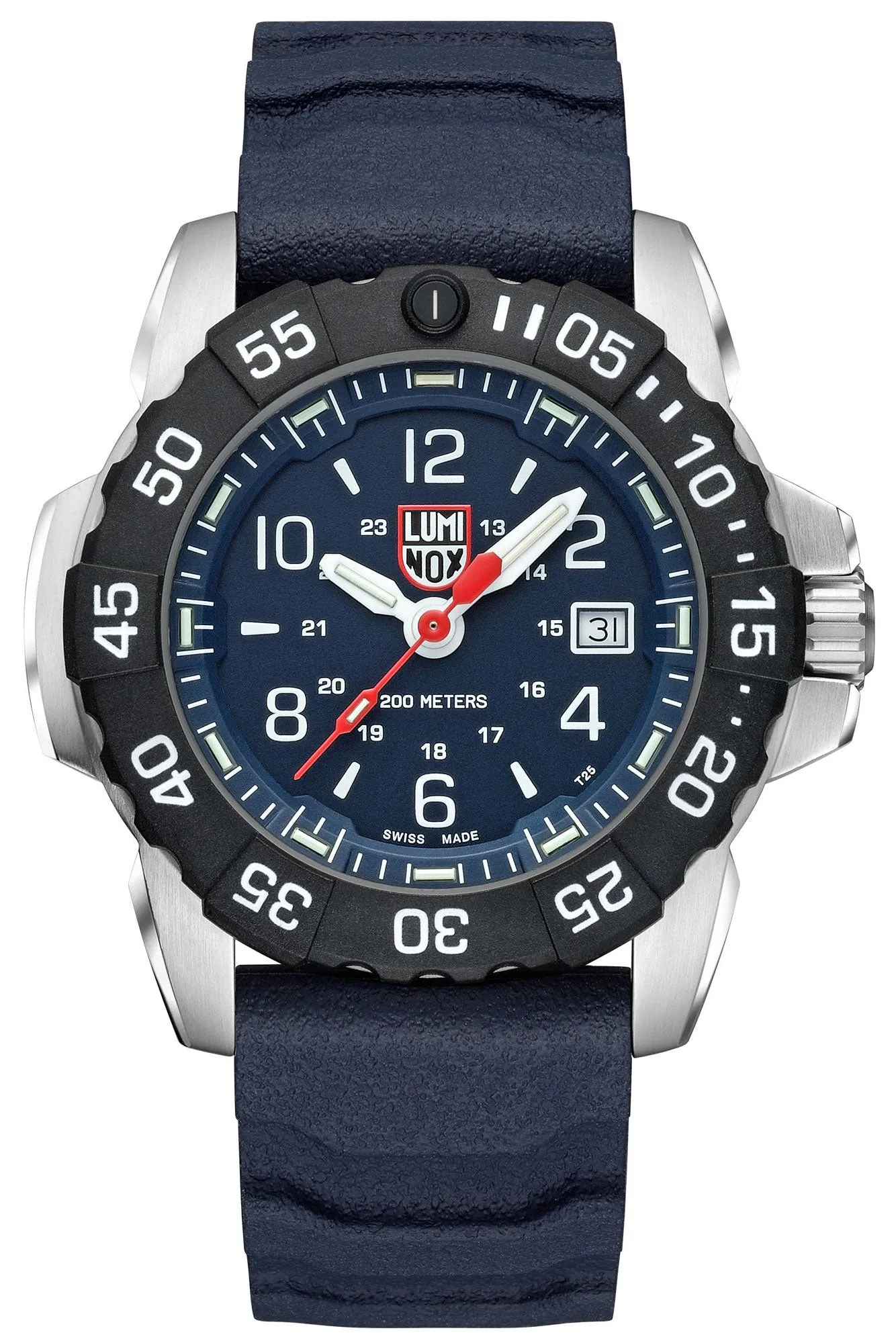 Luminox Navy SEAL RSC Stainless Steel Blue Dial Blue Rubber Strap Date Divers Quartz Mens Watch XS.3253.CB