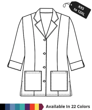 Made To Order Women's 30 Inch Three Quarter Sleeves Lab Coat