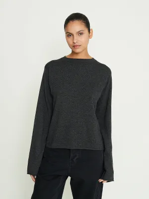 Malou Crew Neck in Charcoal Melange