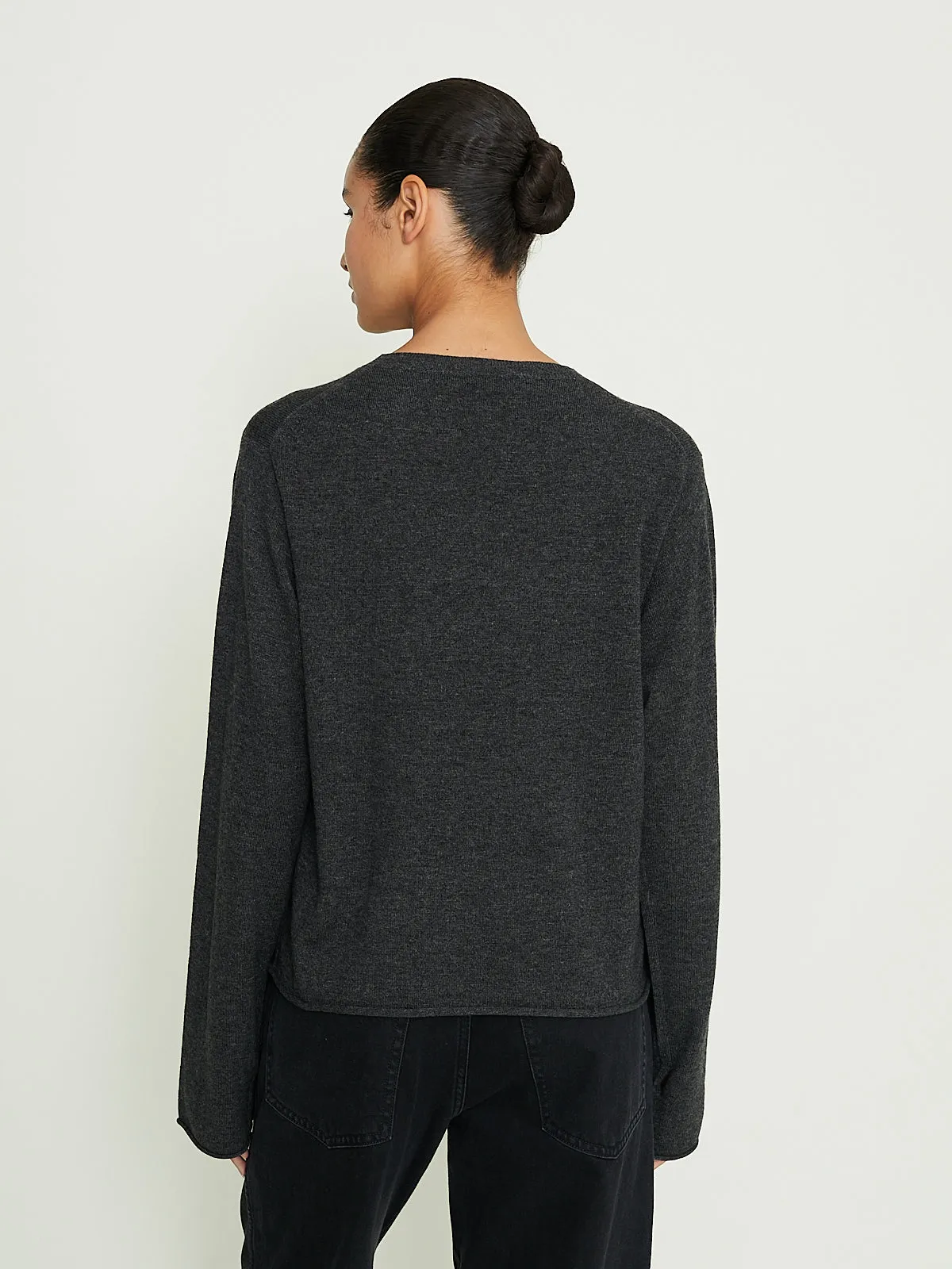 Malou Crew Neck in Charcoal Melange