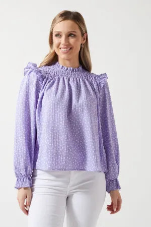 Marc Angelo Ruffle Shoulder Top