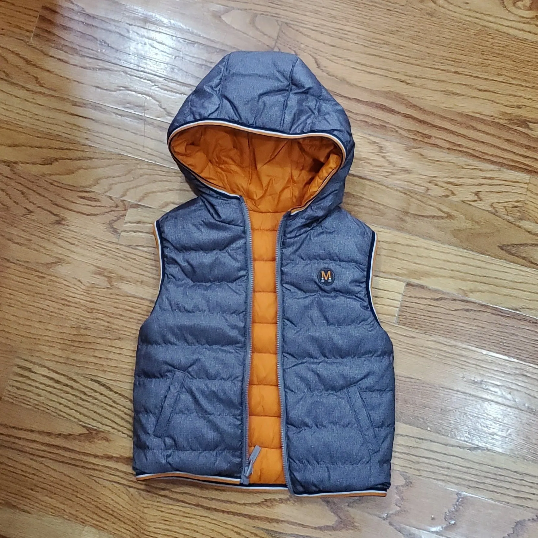 Mayoral Reversible Orange/ Gray Vest