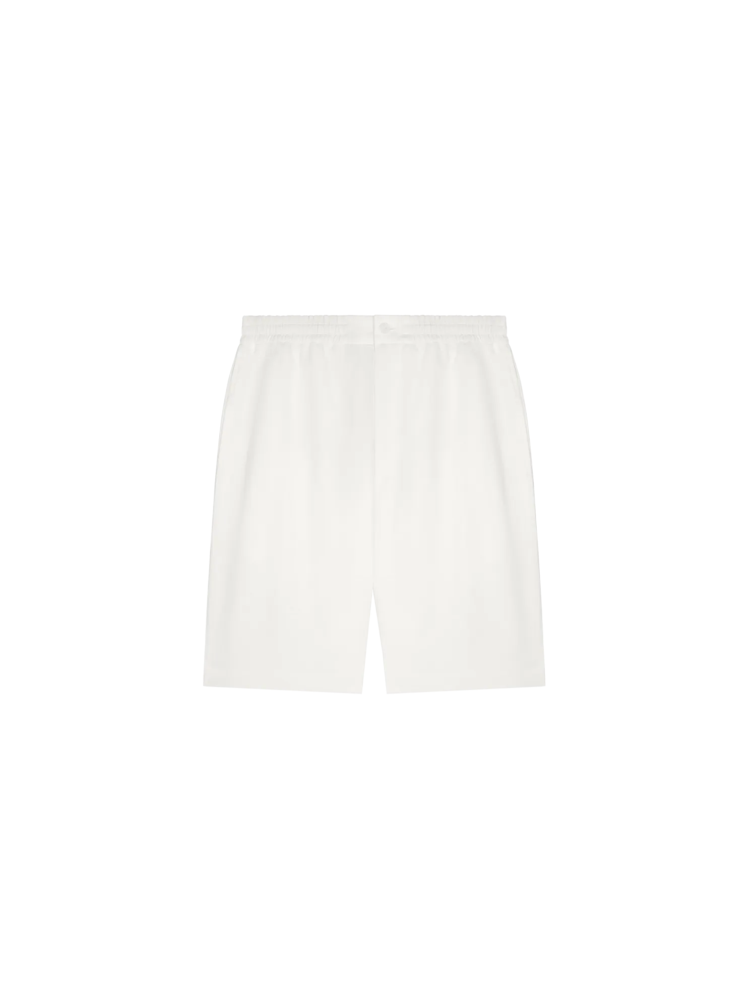 Mens DNA Aloe Linen Long Shorts—off-white