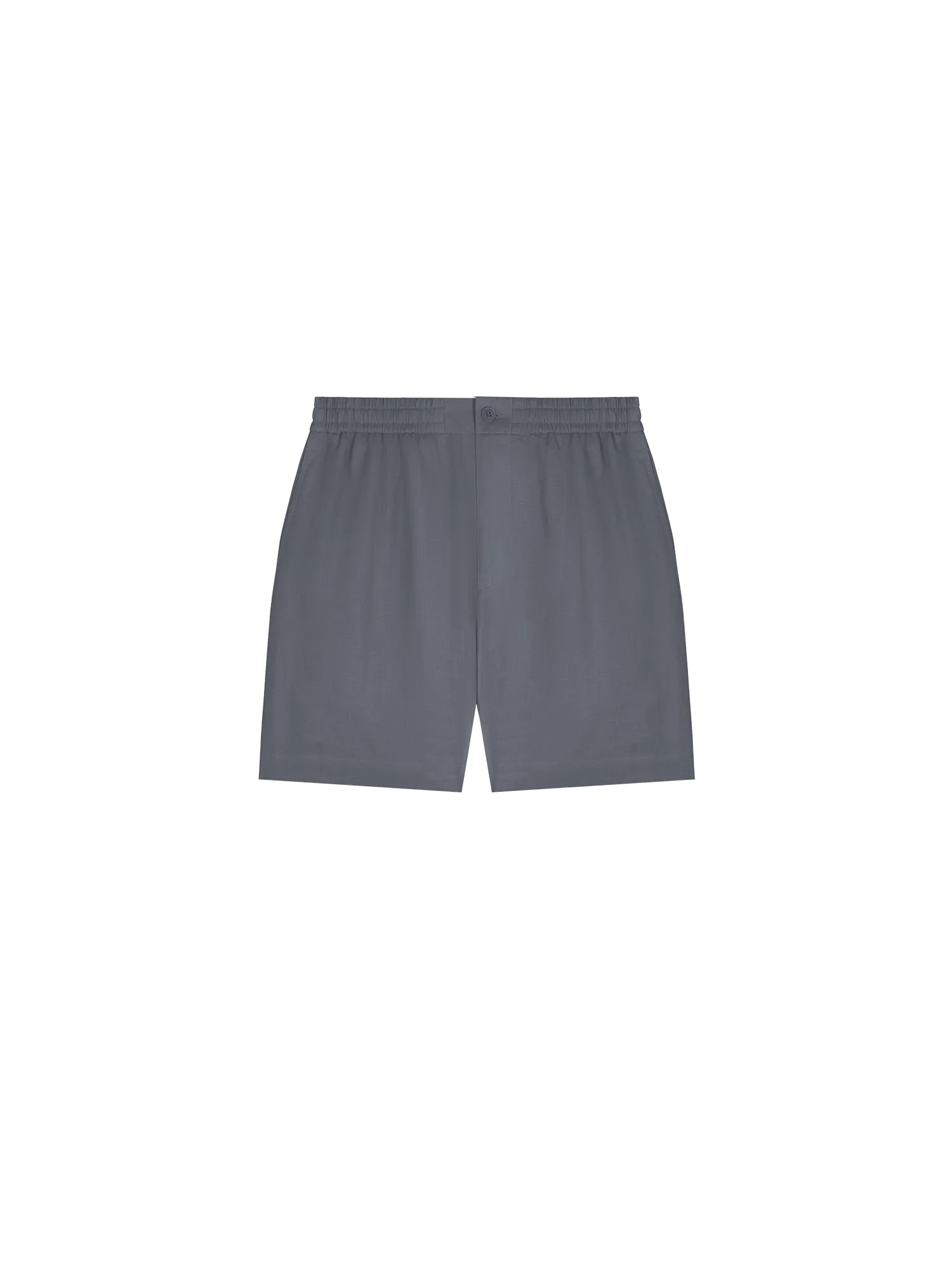 Mens DNA Linen Mid Length Shorts—atmosphere grey