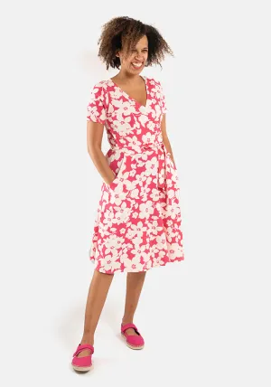 Milly-May Pink Floral Print Cotton Dress