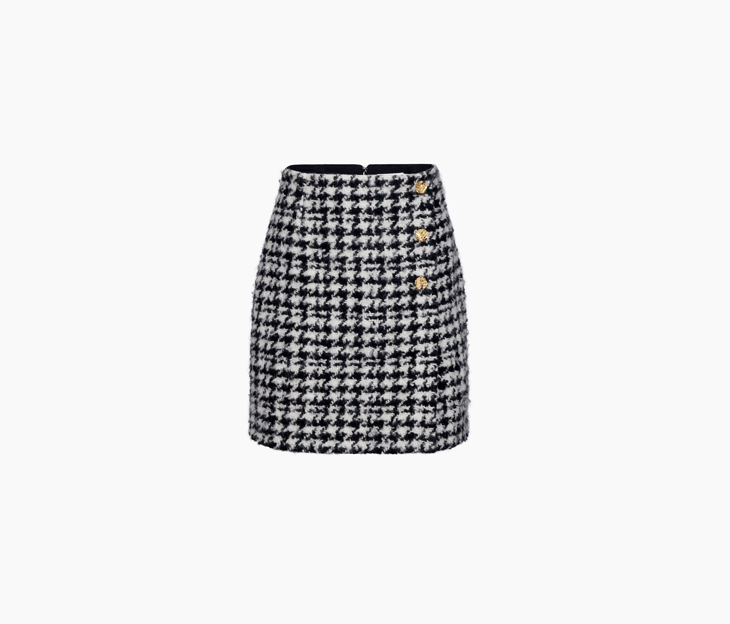 MINI HOUNDSTOOTH A-LINE SKIRT WHITE / BLACK 23ACJU007WV0318M1090