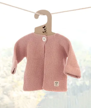 Minnie Mouse Cardigan for Newborn Babies in Pink Pearl Color