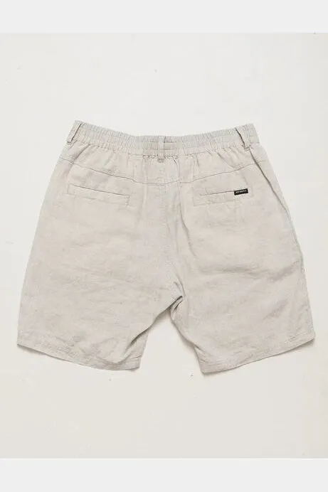 Mr simple tanner 2.0 linen shorts natural