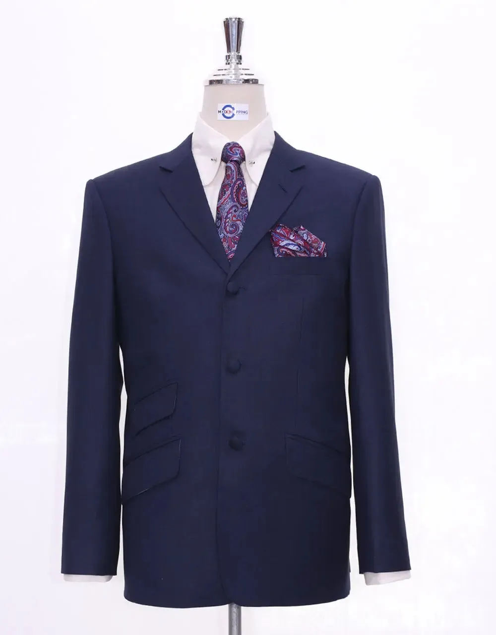 Navy Blue Blazer | Tailored 60s Style Navy Blue Mod Blazer