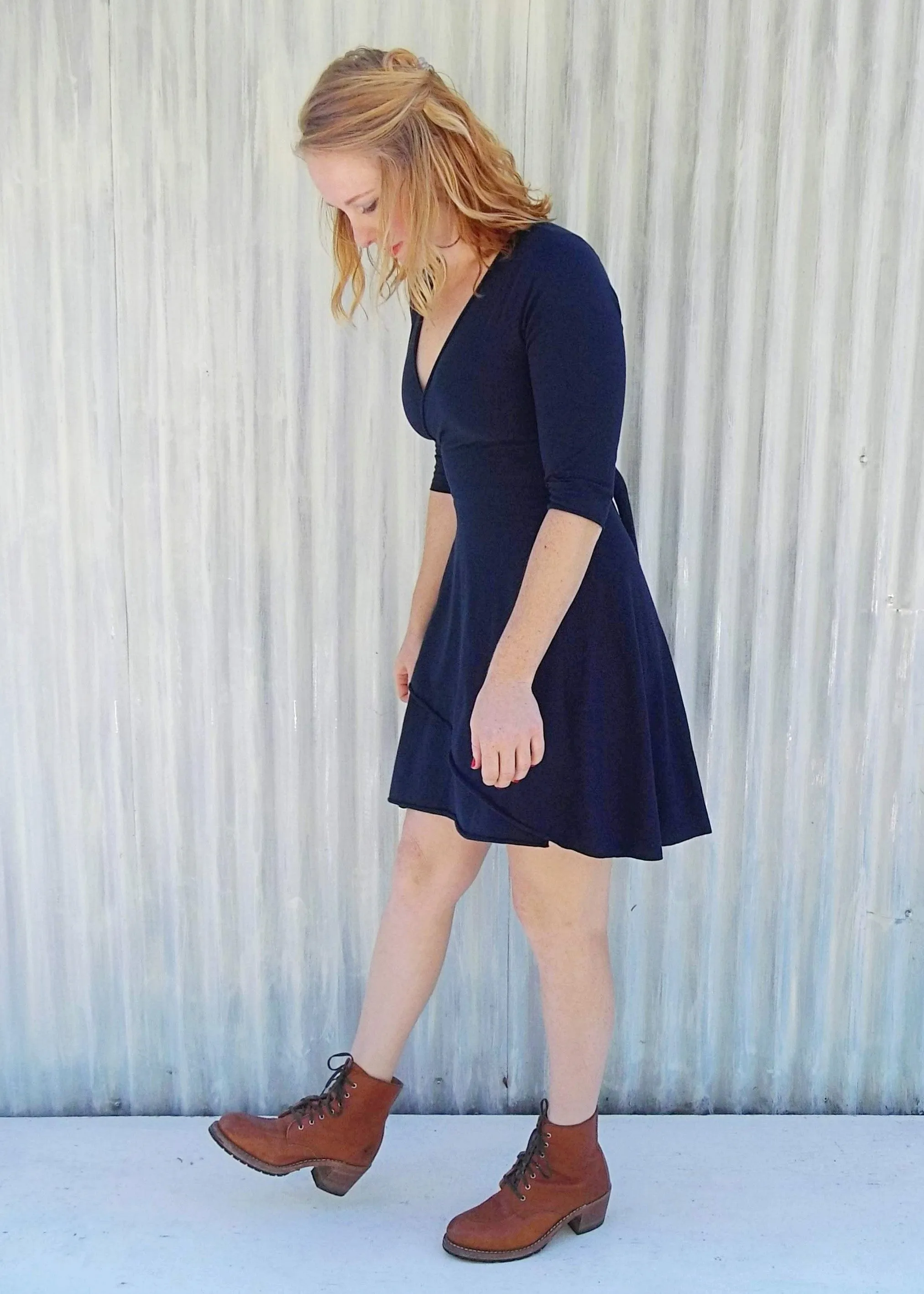 Navy Fable Wrap Dress