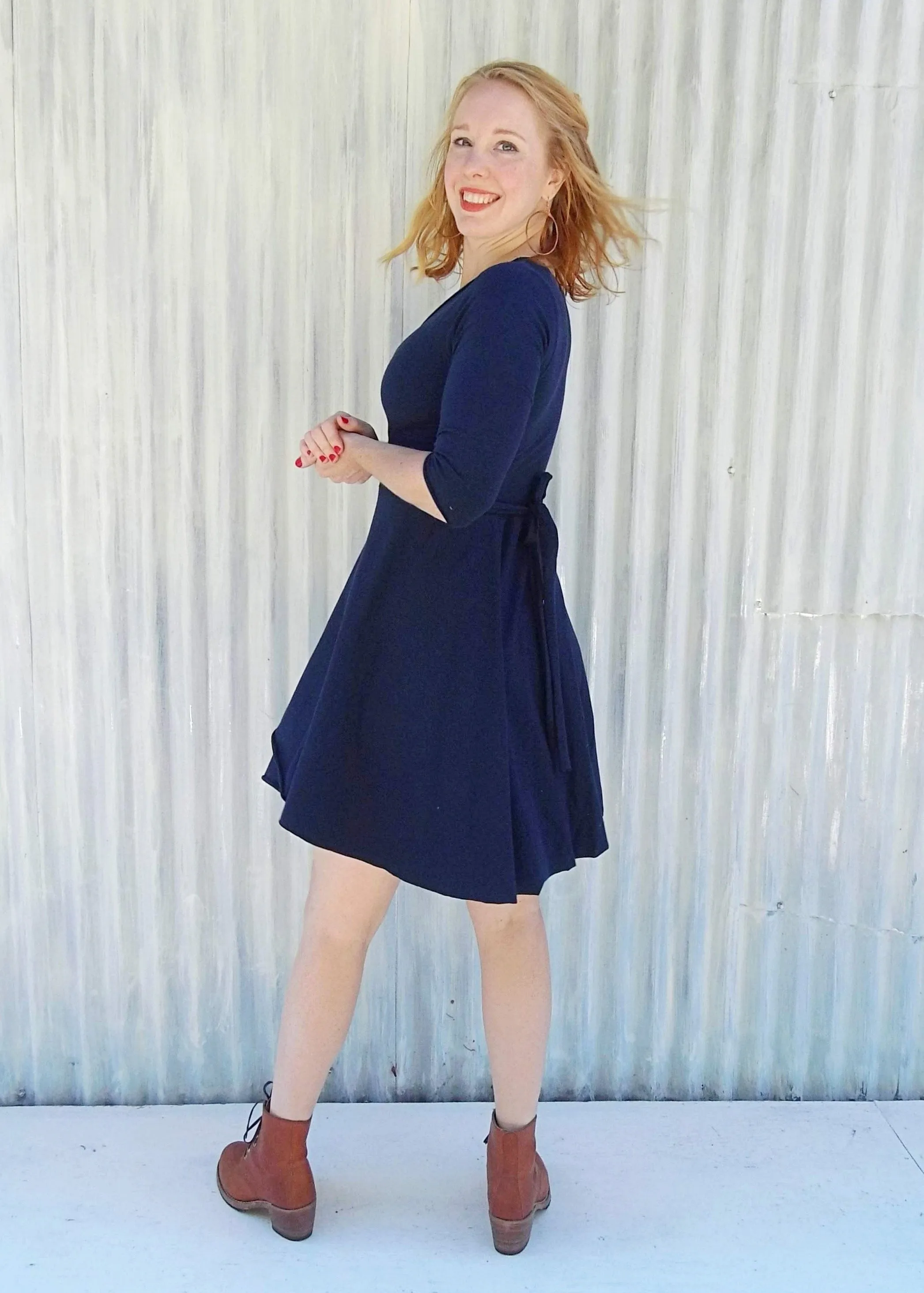 Navy Fable Wrap Dress