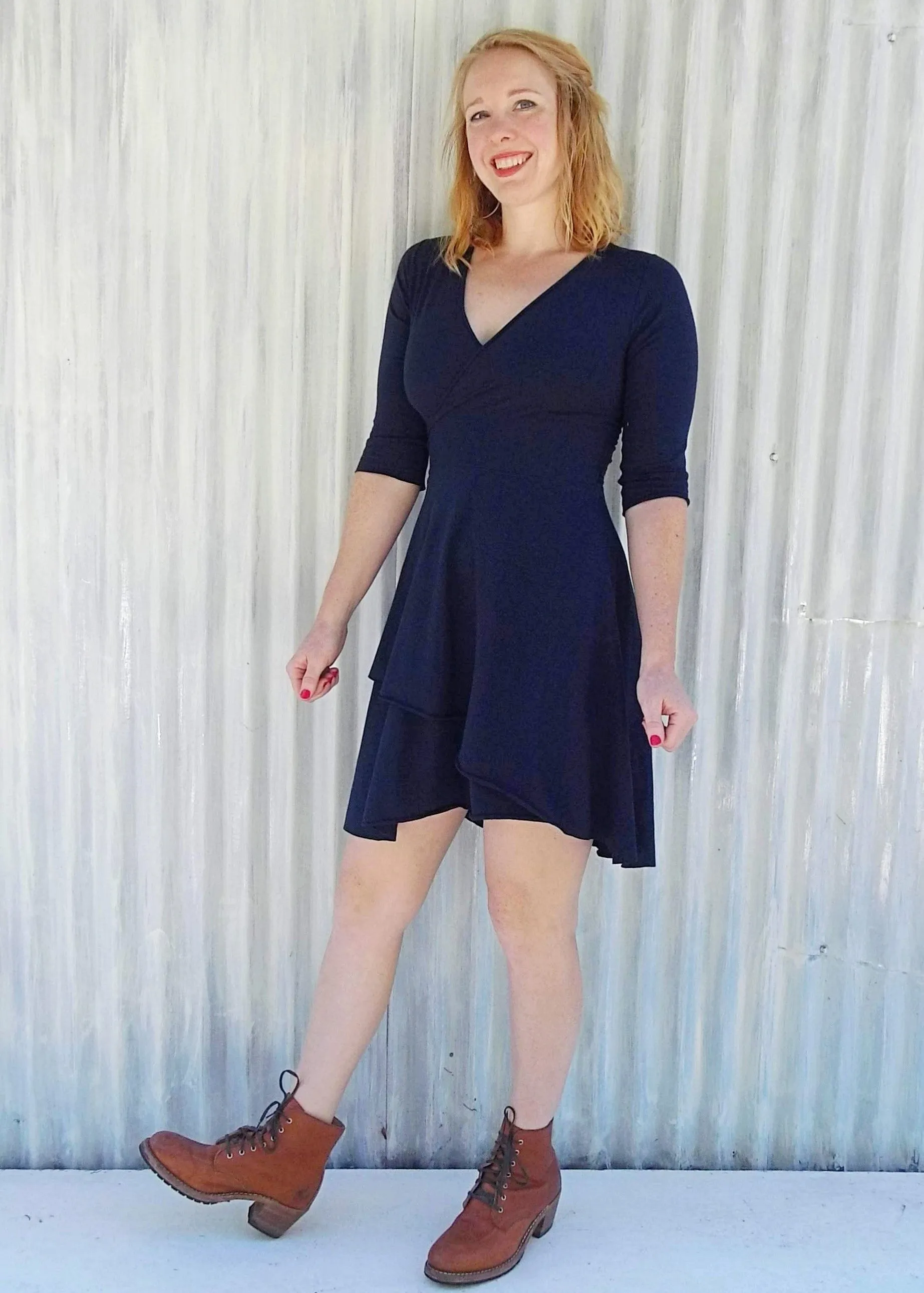 Navy Fable Wrap Dress