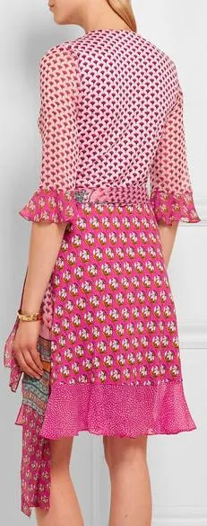 'Nieves' Printed Wrap Dress