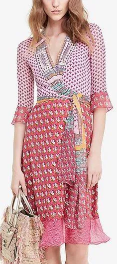 'Nieves' Printed Wrap Dress