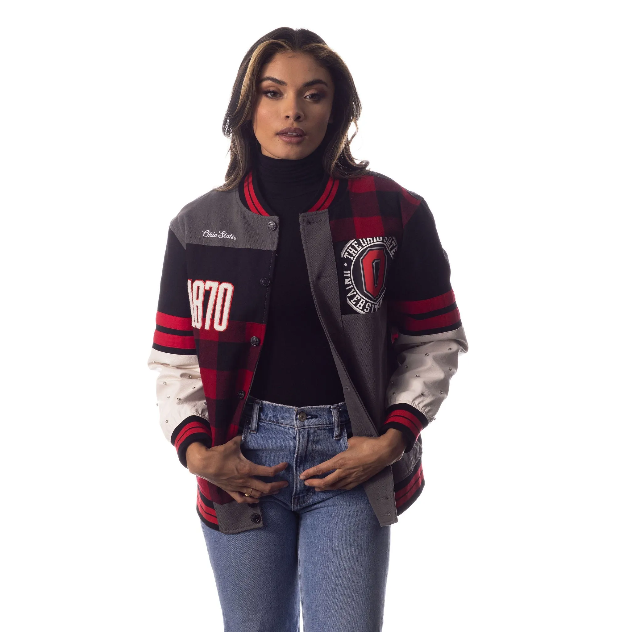 Ohio State Womens Multi Vintage Bomber - Multi