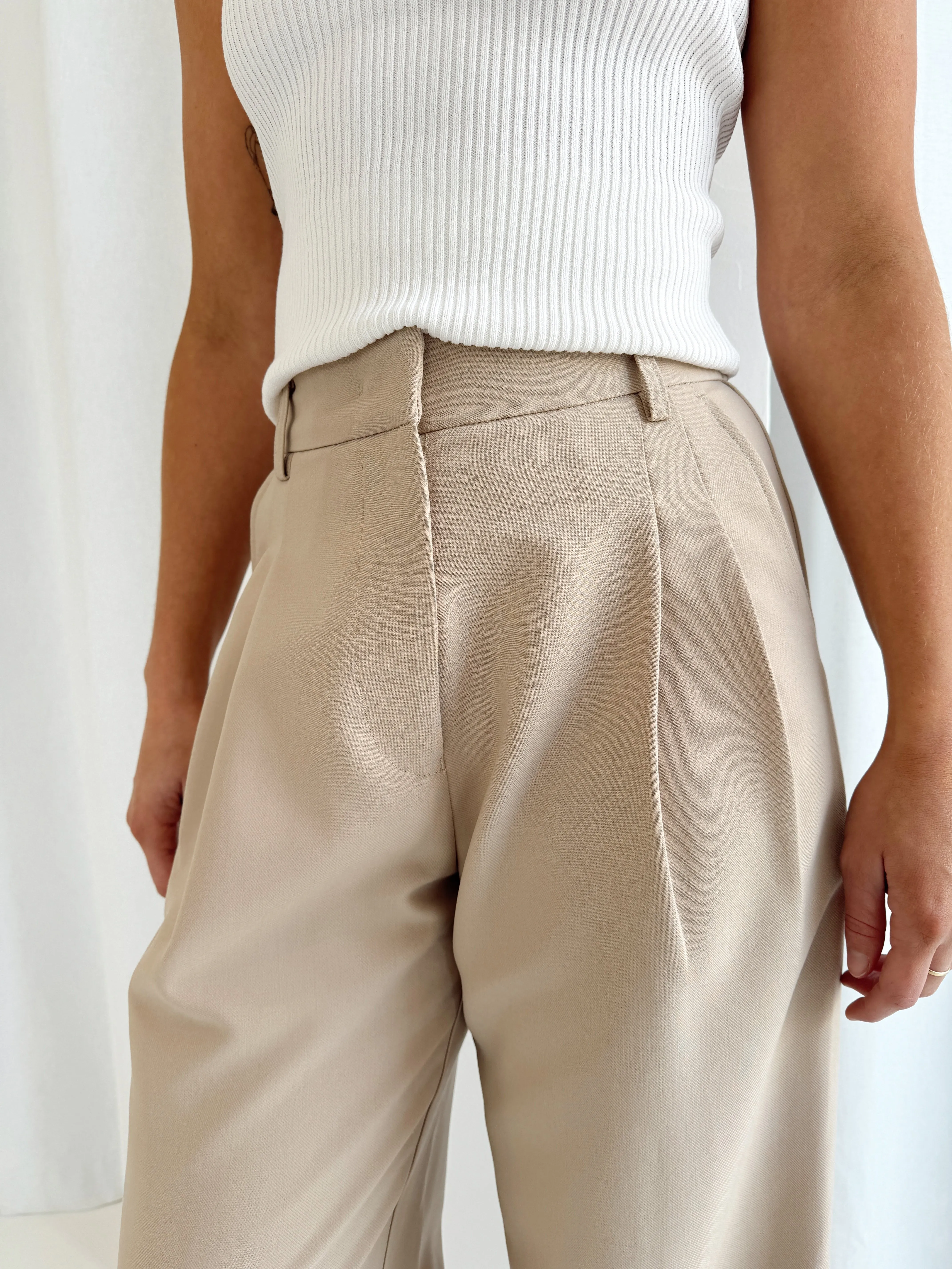 Parker Tailored Trousers - Beige