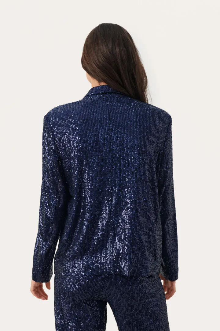 Part Two Darina Blazer in Midnight Sail Sequin