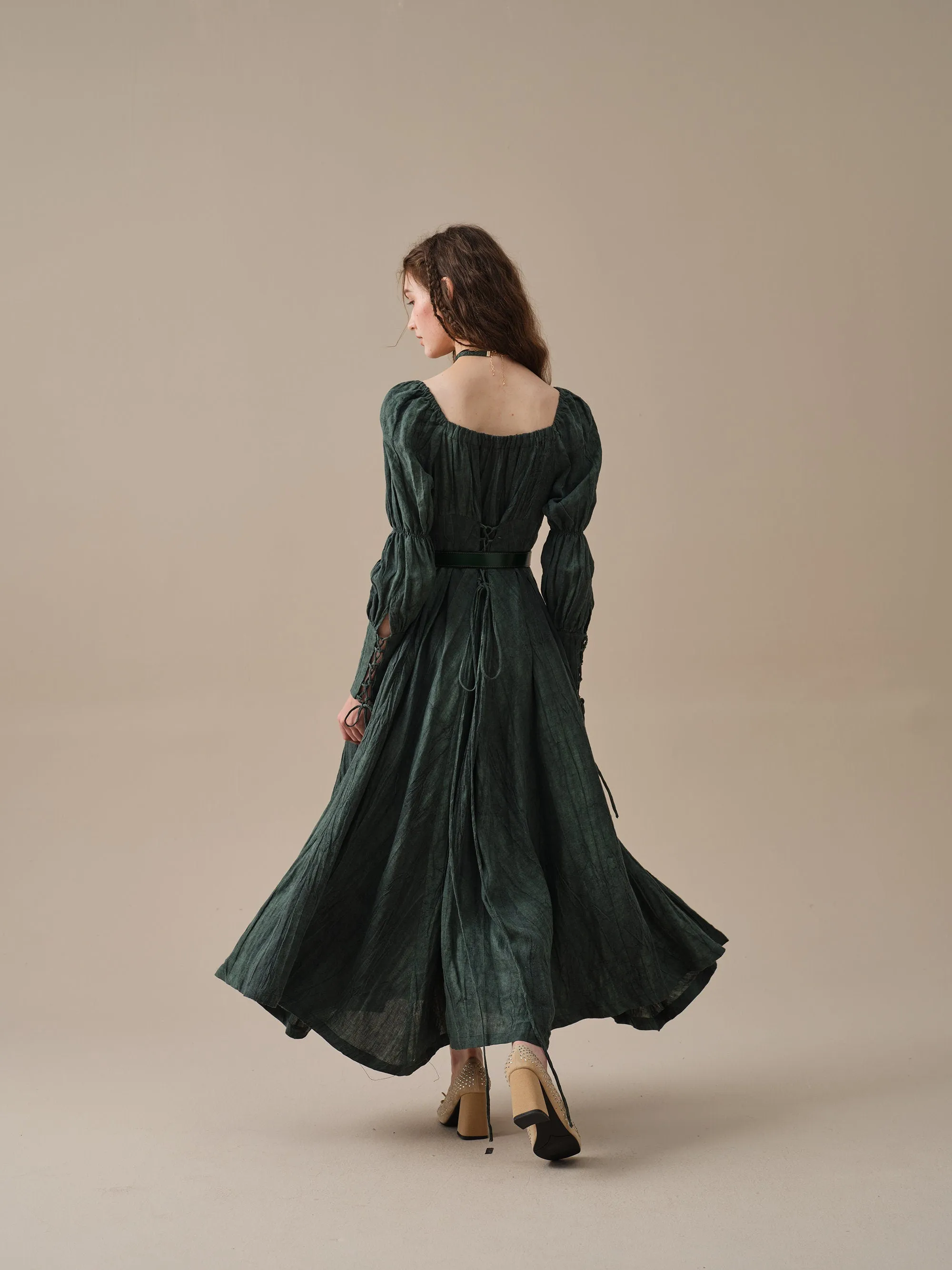 PHOENIX 24 | REGENCY LACE-UP LINEN DRESS