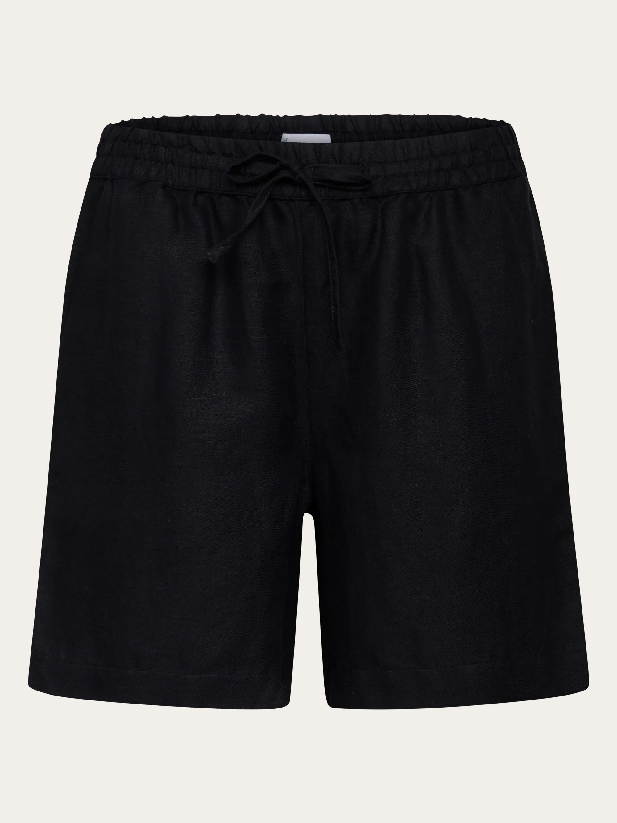 POSEY linen mix elastic waist shorts - Black Jet