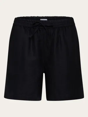 POSEY linen mix elastic waist shorts - Black Jet