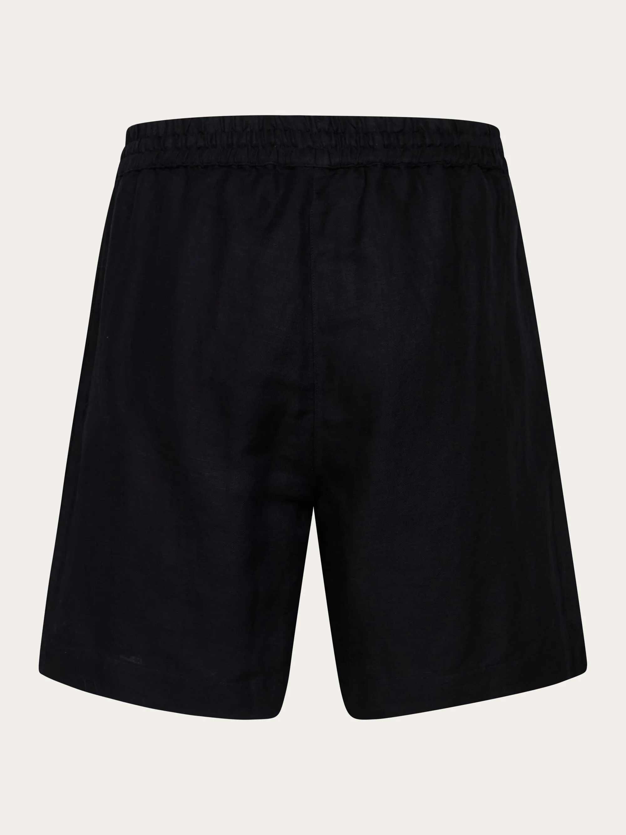 POSEY linen mix elastic waist shorts - Black Jet