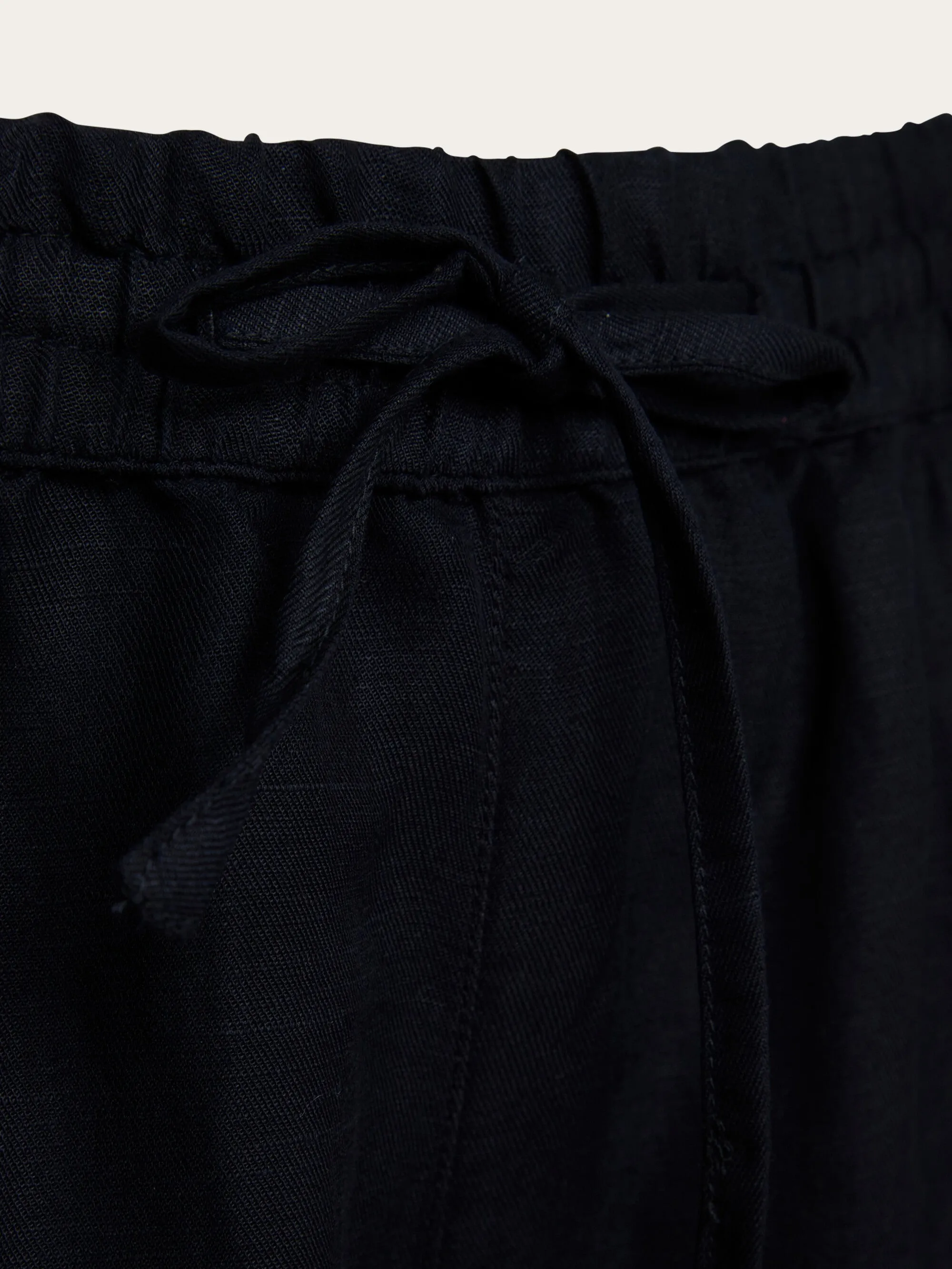 POSEY linen mix elastic waist shorts - Black Jet