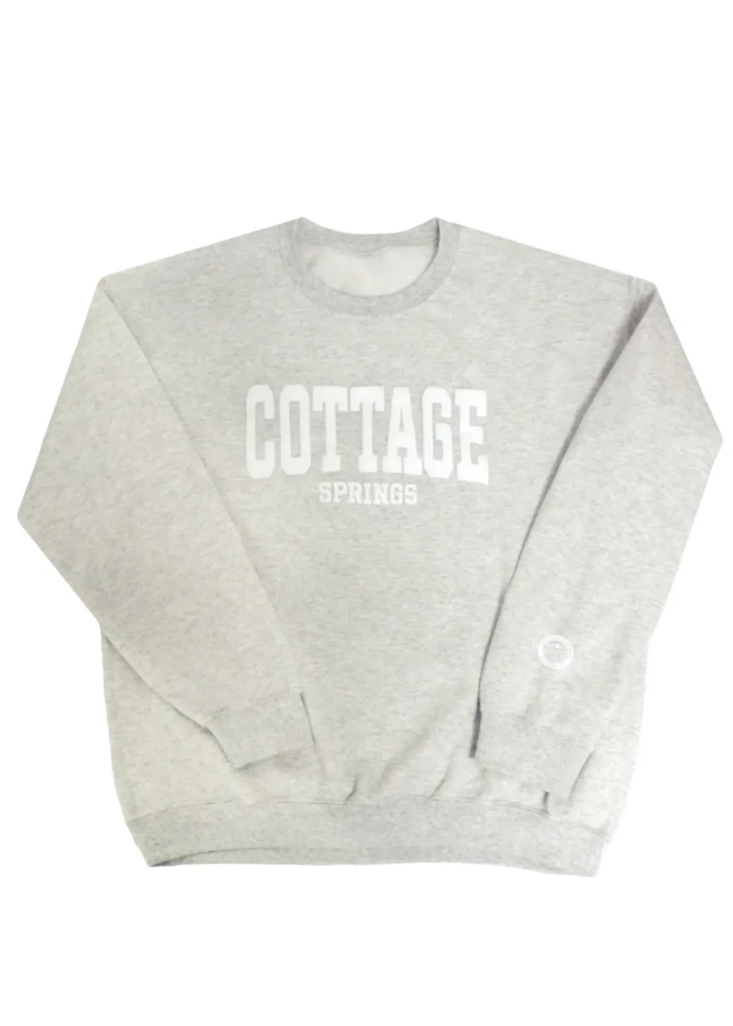 Puff Paint Crewneck - Grey/White