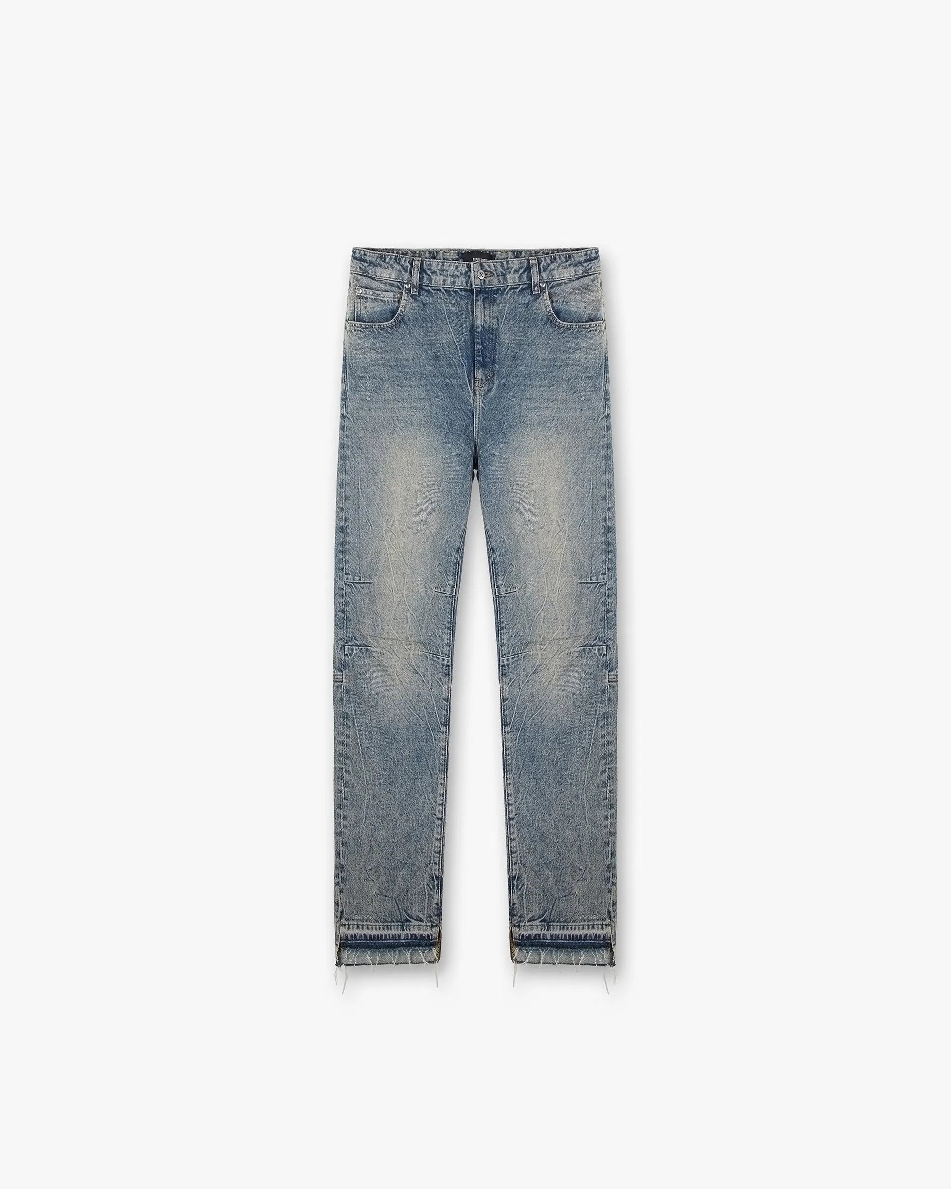 R2 Stepped Hem Denim - Mid Blue