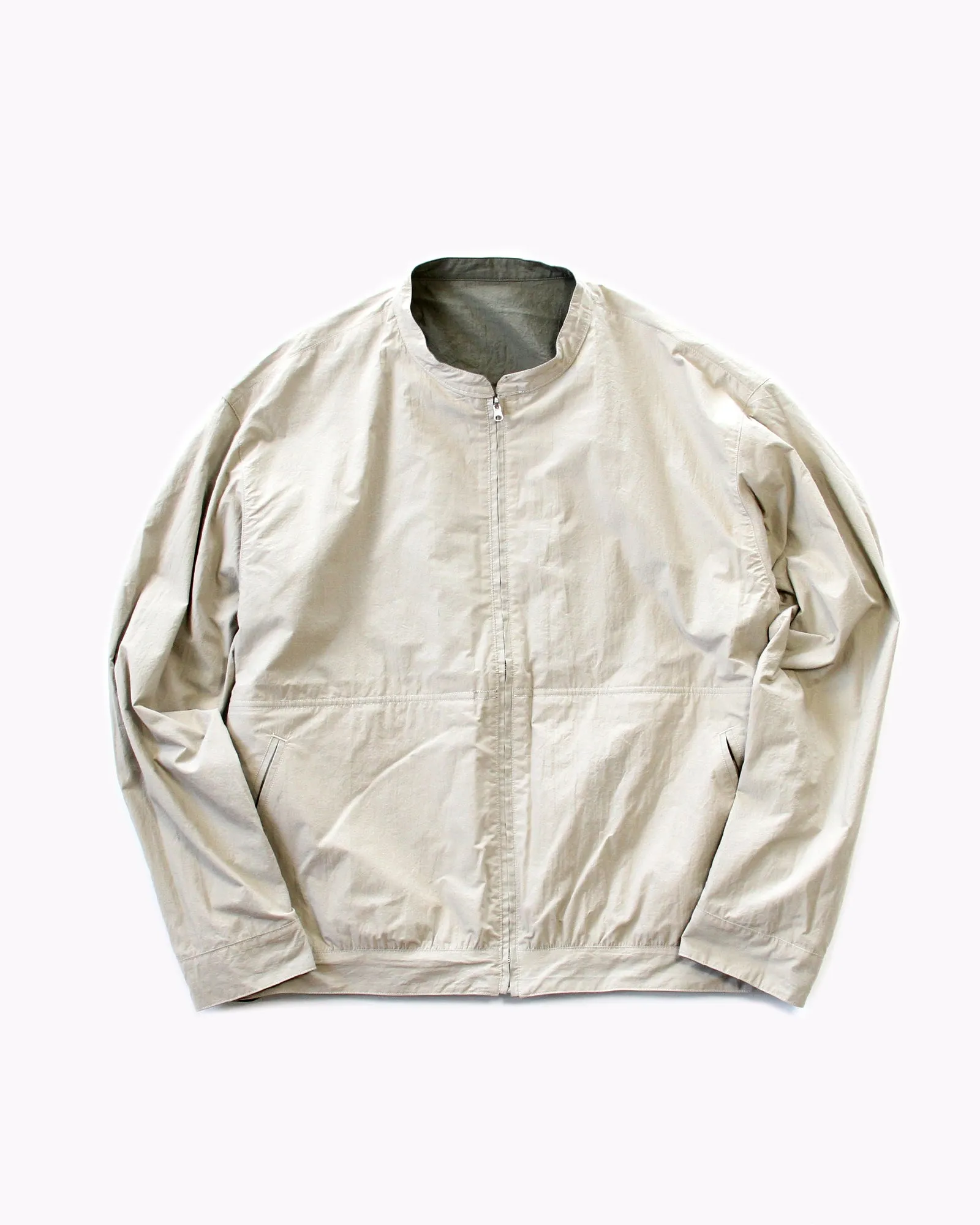 Reversible Bomber Jacket - Olive/Beige