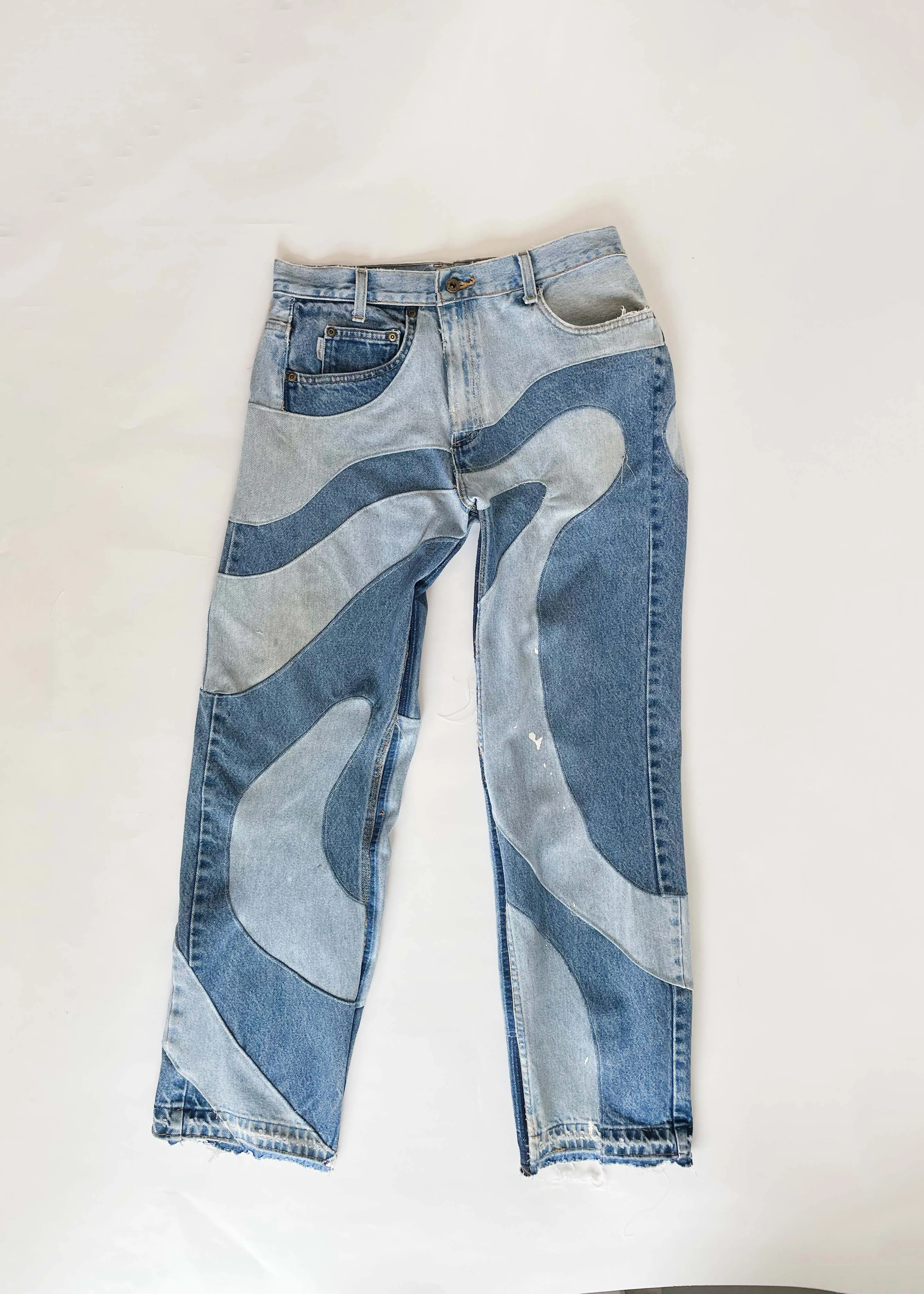 Reworked Denim swirl Jeans