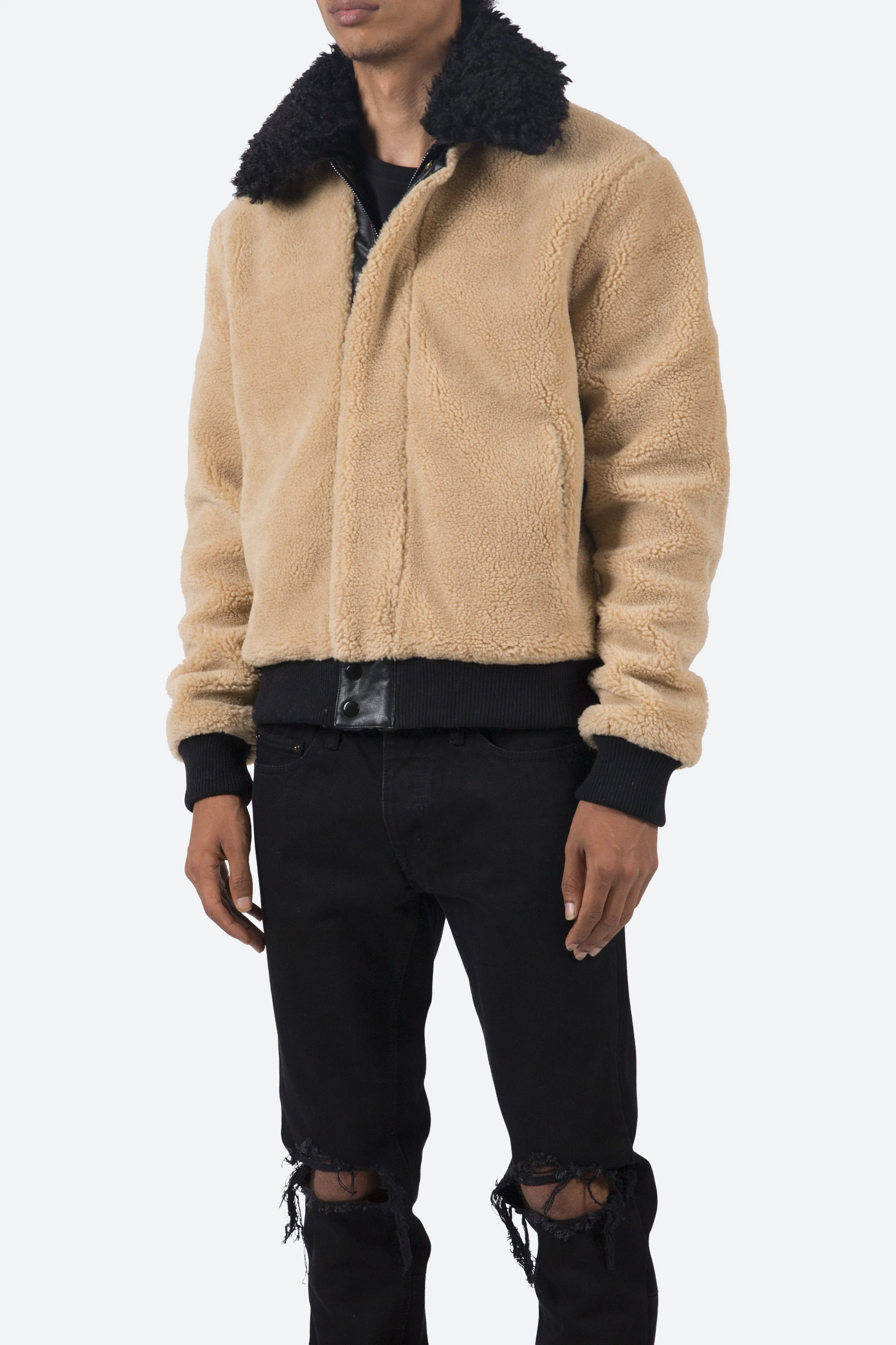 Sherpa Bomber Jacket - Tan