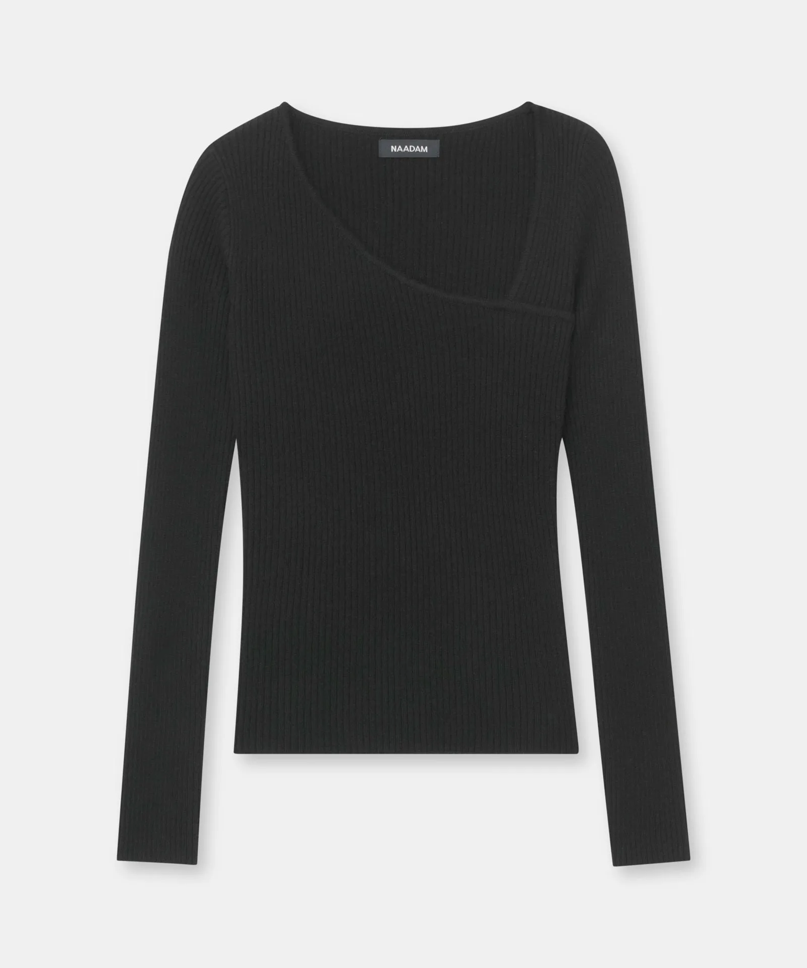 Signature Cashmere Fitted Asymmetrical Sweater