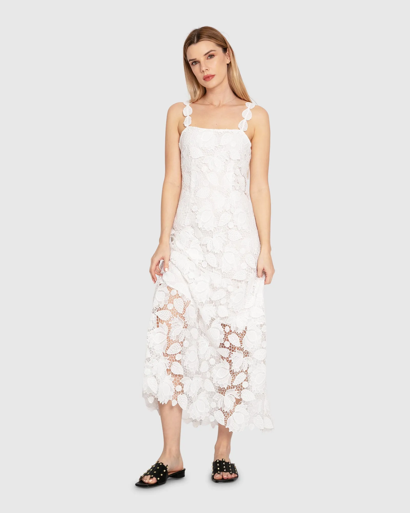 Songbird Lace Maxi Dress - White