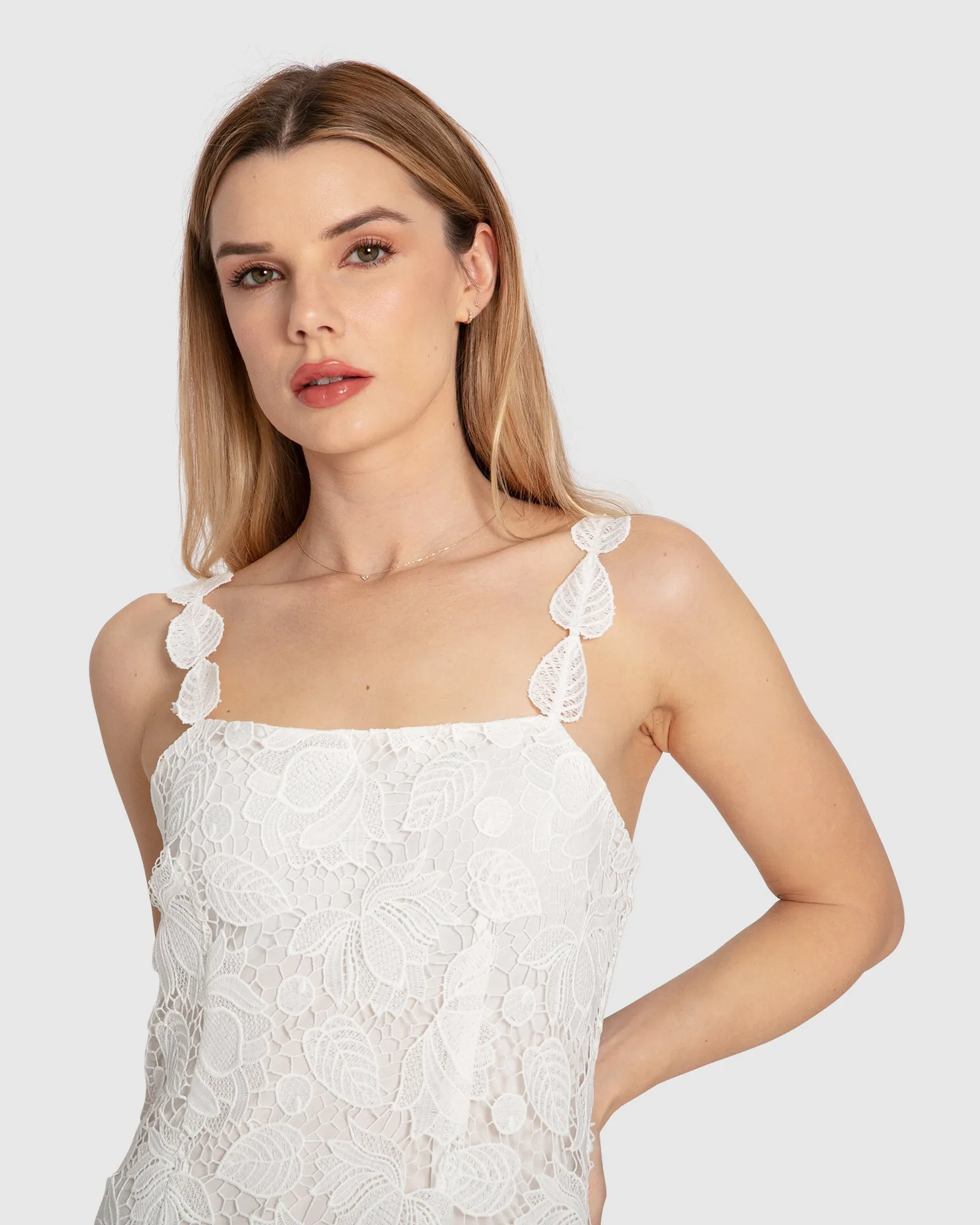 Songbird Lace Maxi Dress - White