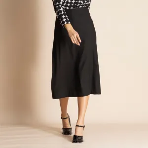 stretch linen a-line skirt