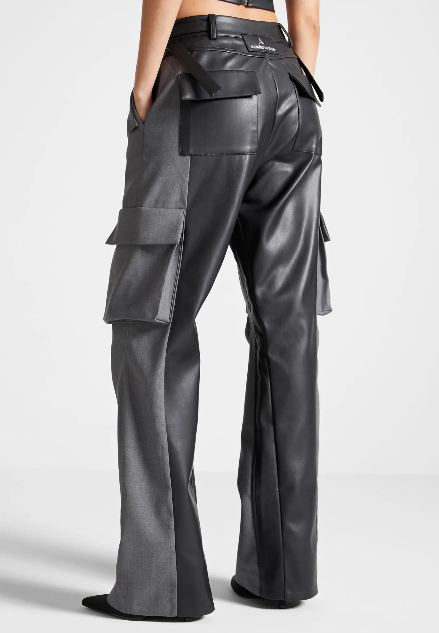 Tailored Cargo Trousers - Grey/Black