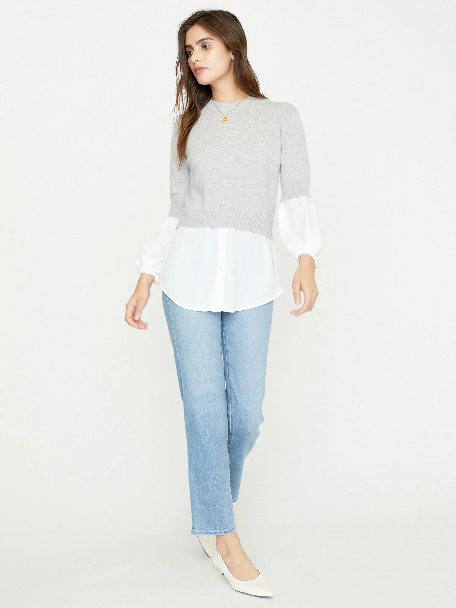 The Looker Layered Crop Crewneck