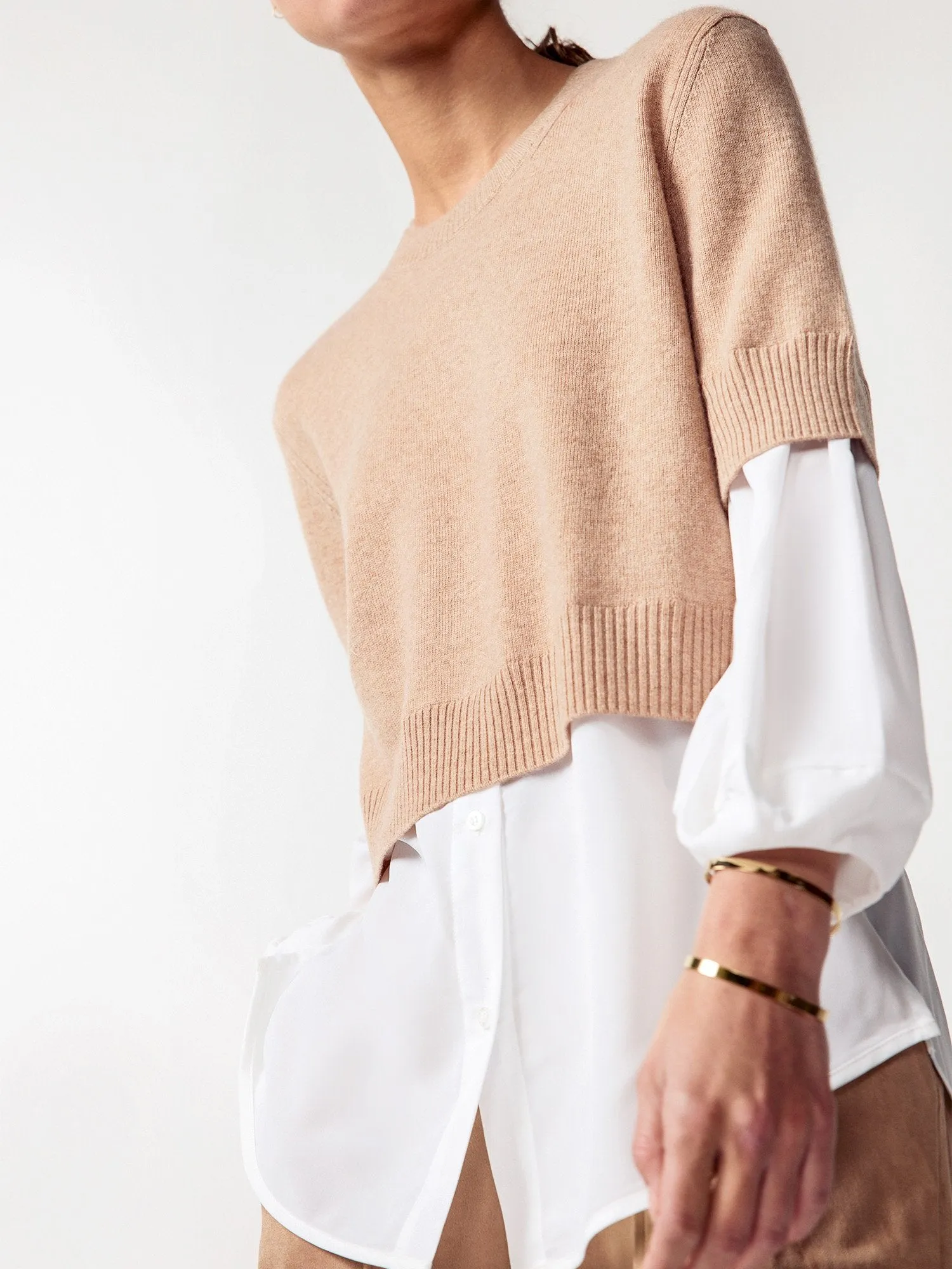 The Looker Layered Crop Crewneck